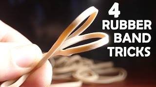 4 Incredible Tricks With Rubber Bands  Super Easy Very Impressive [upl. by Cristiona341]