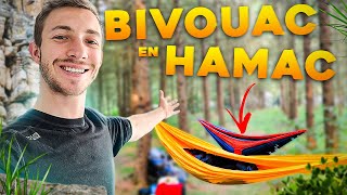 BIVOUAC en HAMAC avec mes potes   ASTUCES hamac [upl. by Etoile]