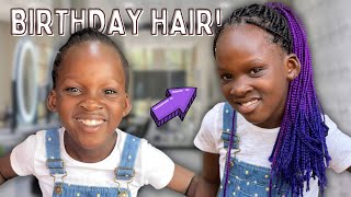 BIRTHDAY HAIR TRANSFORMATION Tallies Last Day Being 7 💜✨ [upl. by Naesad]