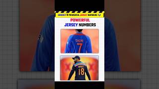 Powerful JERSEY NUMBERS 7 101845 in cricket 😱  crickfact shorts [upl. by Neddy]