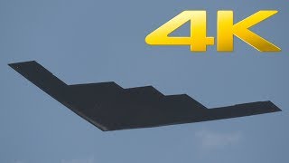 4K  US Air Force B2 Spirit surprise flyby at RIAT 2018 [upl. by Gebler]