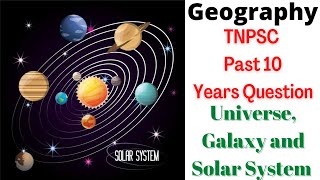 TNPSC Previous Year Geography Questions Past 10 years Universe Solar System [upl. by Zebe]