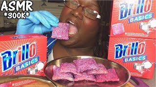 ASMR EDIBLE BRILLO PADS PRANK 300K SUBSCRIBERS TK YOU [upl. by Oinimreh]