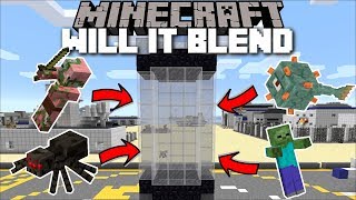 Minecraft WILL IT BLEND MOD  BLENDING MOBS AND SEEING WHAT THEY GIVE US Minecraft [upl. by Ellehcear250]