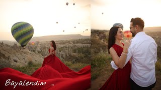 KAPADOKYADA BALONLARLA EŞSİZ FOTOĞRAF ÇEKİMİ ❤️ vlog kapadokya [upl. by Eissim]