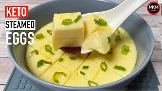 Keto Smooth amp Silky Steamed Eggs  3 Ingredient Chinese Steamed Eggs Gluten free LCHF MirchKaMazah [upl. by Marcoux]