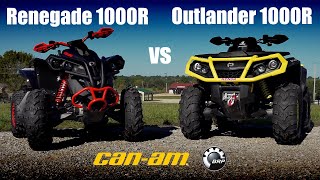 Can Am Renegade 1000R XXC vs Can Am Outlander 1000R XTP 1000cc 4X4 ATV Shootout [upl. by Adranoel]