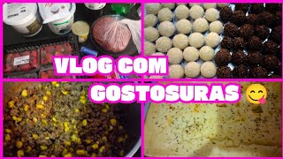 Vlog teve brigadeiro Beijinhos e uma deliciosa torta de carne moída  Tudo de bom 😋🙏 [upl. by Soilissav]