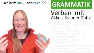 Verben mit Akkusativ oder Dativ  B1  2024  deutsch lernen  learn German [upl. by Assen]