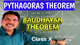 PYTHAGORAS THEOREM  BAUDHAYAN THEOREM [upl. by Adnohrahs849]