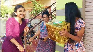 Sathakshi birthday ki gift em echano thelusa🎁🤫 [upl. by Jolynn]