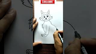 Cat sitting Drawing [upl. by Derriey]