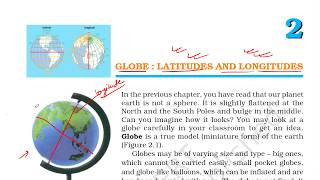 CLASS 6TH GEOGROPHY NCERT CHAPTER 2 GLOBE  LATITUDES AND LONGITUDES  PART 1 [upl. by Colan119]