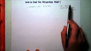 How to Find the Breakeven Point [upl. by Ecraep]