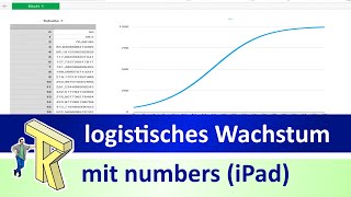 logistisches Wachstum rekursiv mit numbers auf dem iPad  Kurzanleitung [upl. by Nevetse]