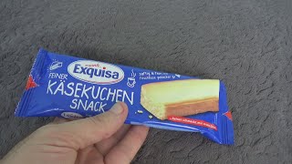 Exquisa Cheesecake Snack Natural 70 g Unboxing and Test [upl. by Trella]