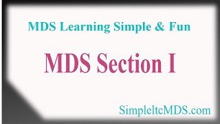 Simple LTC MDS MDS Learning Simple amp Fun Section I Explained by Jen RN RACCT [upl. by Anibla]