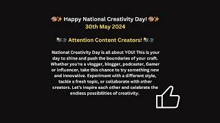 Creators 2024 Celebrate National Creativity Day 2024🔥shorts [upl. by Maurice151]