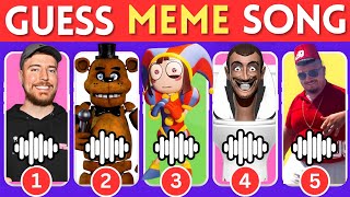 Guess Meme Song 🎶🎵🎤  MrBeast Skibidi Toilet Skibidi Dom Dom Yes Yes [upl. by Martine]