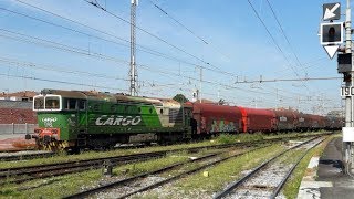 Una mattina sulla ferrovia Milano  Venezia nella stazione di Brescia  220517 [upl. by Lleruj]