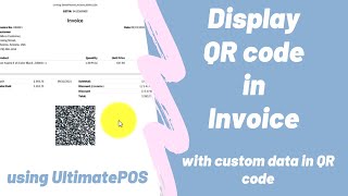 Displaying QR code in invoice [upl. by Denis770]