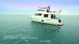 WAVELESS stab 25 on Beneteau trawler 50 [upl. by Eyma]