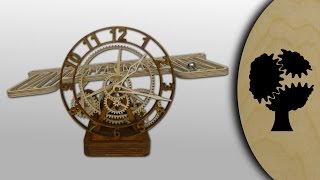 Serpina  HolzKugellaufuhr Wooden Rolling Ball Clock [upl. by Demahum262]