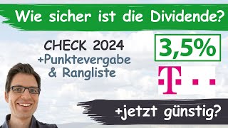 Deutsche Telekom Aktienanalyse 2024 Wie sicher ist die Dividende günstig bewertet [upl. by Keram]