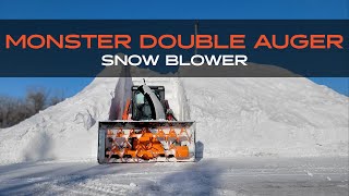 This Snowblower is a MONSTER  Skid Pro Double Auger Snowblower [upl. by Stiruc685]