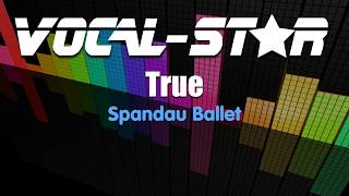 Spandau Ballet  True Karaoke Version with Lyrics HD VocalStar Karaoke [upl. by Ayotyal]