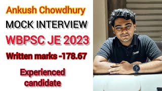 1st Mock Interview of Ankush Chowdhury for WBPSC JE 2023Experienced CandidateCivil Engg Academy [upl. by Hamer]