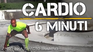 CARDIO FITNESS A CASA IN 6 MINUTI  ALLENAMENTO  ESERCIZI [upl. by Cirda]