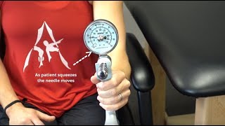 Grip Strength Testing with a Dynamometer [upl. by Sanborn765]