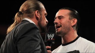 CM Punk and Triple H exchange words before Night of Champions Raw Sept 12 2011 [upl. by Blau]