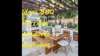 Ideas Parrillas  Asadores  Quinchos  BBQ  Pérgolas  Gazebos  Outdoor Kitchen [upl. by Arihsaj453]