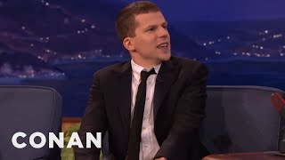 Jesse Eisenberg Likes To Ask His Fans Invasive Questions  CONAN on TBS [upl. by Anilorak]