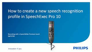 SpeechExec Pro 10  How to create new speech recognition profile [upl. by Gusty408]