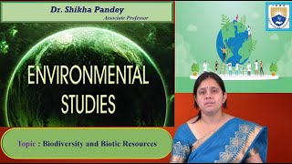 Biodiversity and Biotic Resources by Dr Shikha Pandey [upl. by Bonnette748]