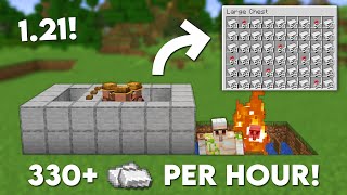 Minecraft 121 Easy IRON Farm Tutorial  330 Per Hour [upl. by Anneyehc]