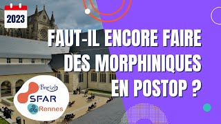 Fautil encore faire des morphiniques en postop   Pr P LAVANDHOMME  SFAR Rennes 2023 [upl. by Charita]