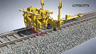 tamping machine rail railway [upl. by Sturdivant]