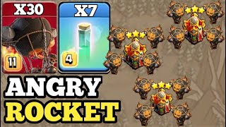 Powerful angry attack with rocket balloon amp invisibility spell II best th16 attack strategy [upl. by Finah]