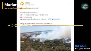 Declarado incendio en el Parque de Las Canteras de Puerto Real Cádiz [upl. by Odirfliw]