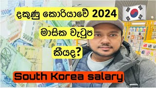 south korea salary per month  දකුණූ කොරියාවේ 2024 මාසික වැටුප කීයද  E9 VISA [upl. by Nyrrad574]