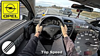 2001 OPEL ASTRA G CC 16 TOP SPEED DRIVE ON GERMAN AUTOBAHN 🏎 [upl. by Viva]