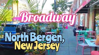 Walking on Broadway in North Bergen New Jersey USA  Guttenberg border to 78th St [upl. by Rockefeller834]