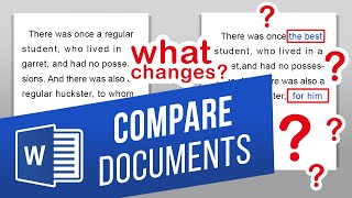 How to Compare Two Versions of a Document in Word  Track Changes Document by Comparing Two Files [upl. by Acina]