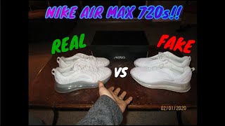 REAL VS FAKE NIKE AIR MAX 720s  on feet and review  Sir Dom [upl. by Laehplar]