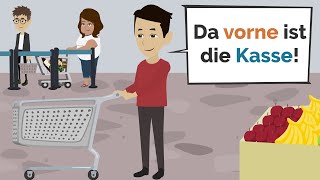 Deutsch lernen  Wortschatz Einkaufen amp Alltag  wichtige Verben [upl. by Vernier4]