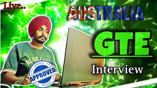 Live GTE or GST Interview on Video Call 🇦🇺For AustraliaAustralia VisaHR Harry [upl. by Georgina]